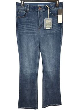 Democracy Ab"solution Itty Bitty Bootcut Blue Jeans size 12 NWT